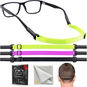 Glasses Strap Holder L Size 15 inch 3 Adjustable Eyeglasses Strap Lanyards No Tail Sunglasses Strap for Men Women Anti Slip Eye Glasses Holders A